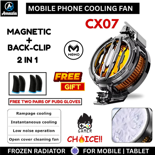 CX07 CX08 CX15 Phone Coolers | RGB Lights, Frozen Semiconductor, AI Temp Control | PUBG Gaming Radiators for All Devices