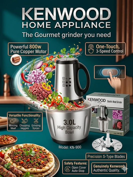 Multi-Function Food Processor 3-Lt and 5-Lt Capacity - Hand blender - Stainless steel bowl - Meat chopper - Grinder machine - Qeema machine