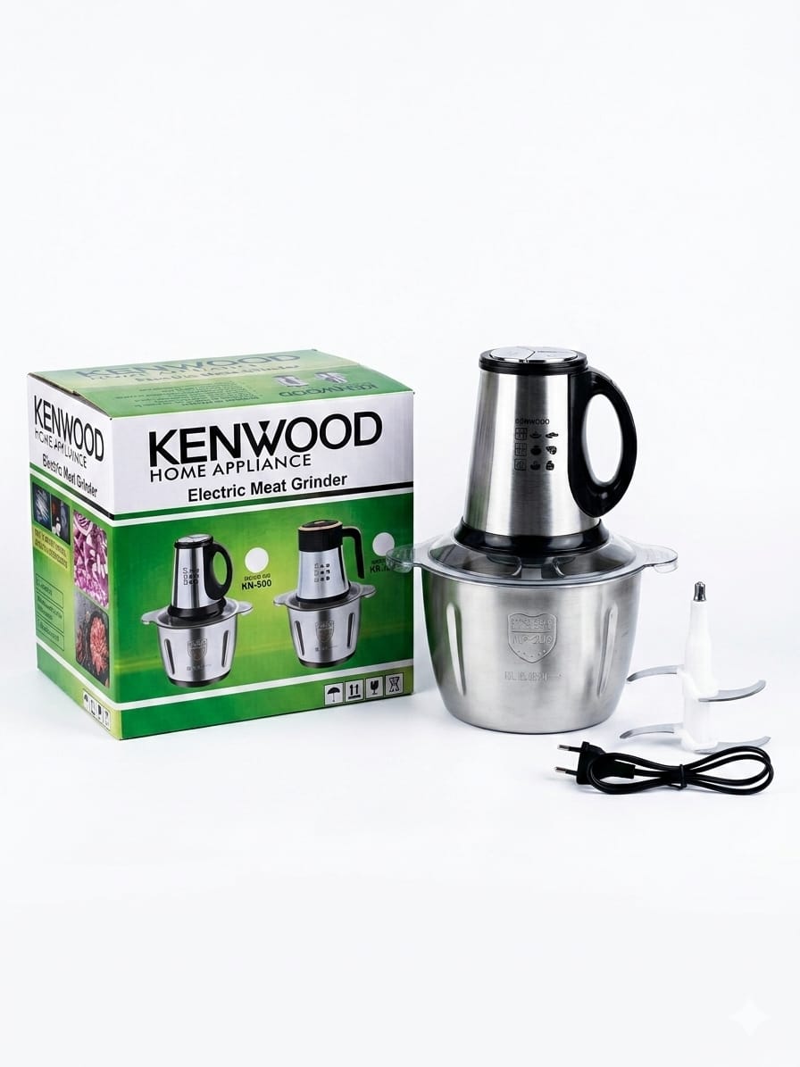 Multi-Function Food Processor 3-Lt and 5-Lt Capacity - Hand blender - Stainless steel bowl - Meat chopper - Grinder machine - Qeema machine
