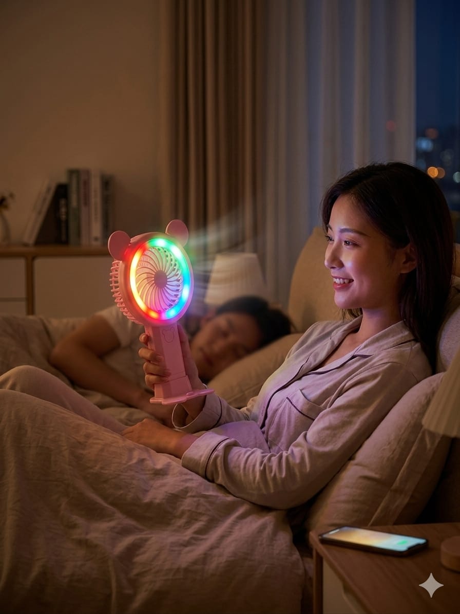 Rechargeable Led Portable Hand Fan