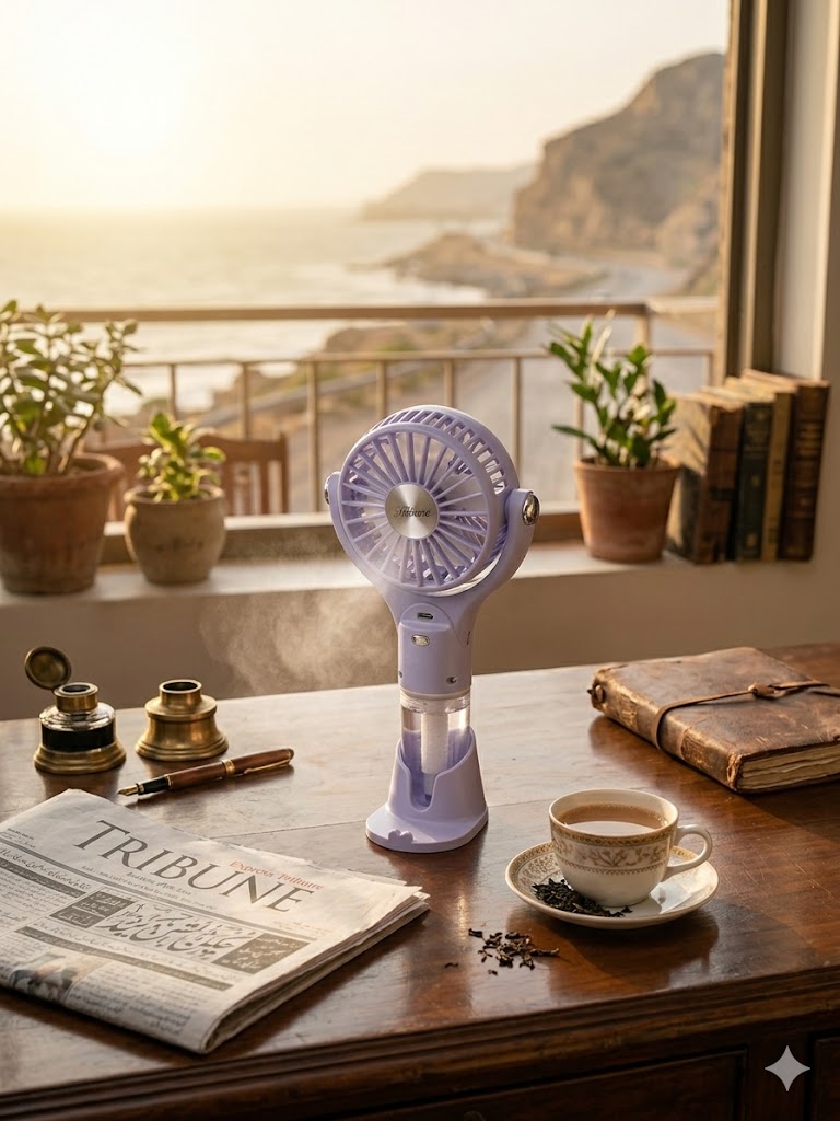 Portable Water Spray Mist Fan Air Humidifier USB Small Handheld Fan Cooler